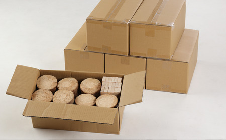 バイオフレア（14個+焚きつけ材 約10kg）×6箱【計84個】 キャンプ 焚火 アウトドア バイオコークス 固形燃料 たき火 サウナ 焚き付け材 焚き付け BBQ 暖炉 バーベキュー【AEJ株式会社】【109-4】