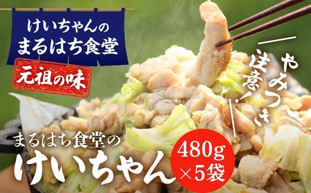 鶏ちゃん発祥の名店「まるはち食堂」こだわり抜かれた下呂の味！！けいちゃん 480g×5（約15人前）冷凍  味付き 焼くだけ【48-2】