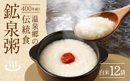 鉱泉粥12食セット 鉱泉粥白米×12袋（1袋260g入）【91-4】