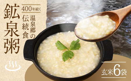 鉱泉粥6食セット 鉱泉粥玄米×6袋（1袋260g入）【91-5】