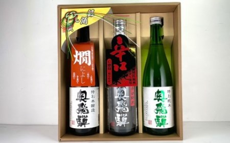 奥飛騨 おすすめ3本セット（特別本醸造・特別純米・辛口純米　各720ml）日本酒 贈答 下呂温泉 酒 奥飛騨酒造 下呂市 【16-4】