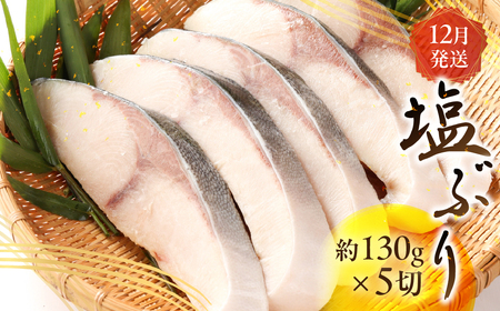 【期間限定】塩ぶり 約130g×5切れ（発送期間 2025年12月5日～12月20日 ）年内発送 ブリ【71-2】