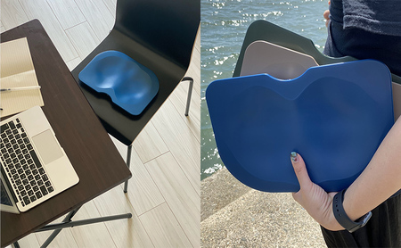 いつでもどこでも快適に座る　ココザ　ネイビー 雑貨 日用品 クッション 骨盤矯正 健康 