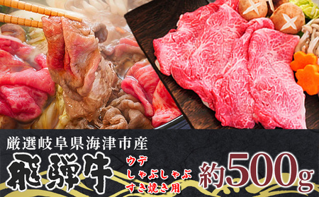 【飛騨牛】海津市産ウデしゃぶしゃぶすき焼き用スライス 【配達不可:離島】