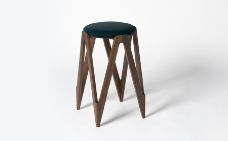 CO･DA･MA High Stool＜ウォールナット＞（NC-044 グリーン）