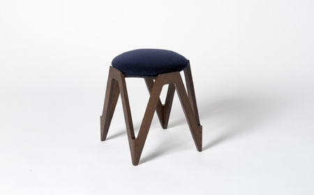 CO･DA･MA Low Stool＜ウォールナット＞（NC-010 ネイビー）