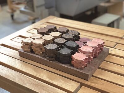 木製腕時計シルバーリングタイプ（ケヤキUT-3-K）ケヤキ