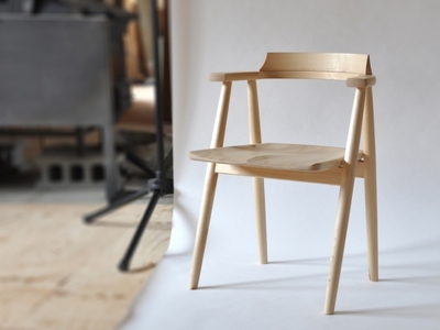 【木と暮らしの工房】木座チェアー　＜樹種：シラカバ＞