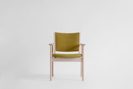 (22038008)LIM Living Chair(イタヤカエデ)布座:オリーブ