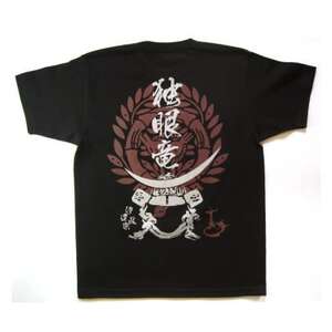 戦国武将Tシャツ 伊達政宗(ブラック,Mサイズ)【1480784】