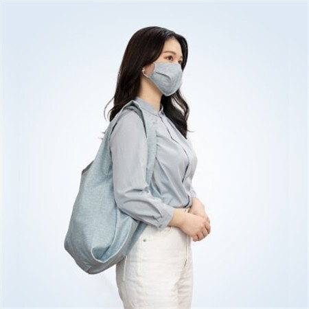 高機能デニム柄マスク(2枚)＆高機能素材折りたたみデニム柄エコバッグ(1個)　Bセット【1215944】