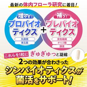 乳酸菌サプリメント ナノ型乳酸菌10兆個＆ビフィズス菌配合 菌活すっきり 3袋(3ヶ月分)【1495262】