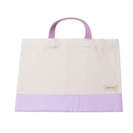 日本製 人気レッスンバッグ ラベンダー×キナリ【1573015】