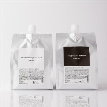 パワーレスキュープラチナム　詰め替え　シャンプー1000ml/トリートメント1000mlセット【1665851】