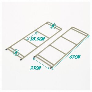 MINOURAのアイアンレッグ　IR67-K　高床タイプ　カーキ色　アウトドア・日常使いに便利【1415006】