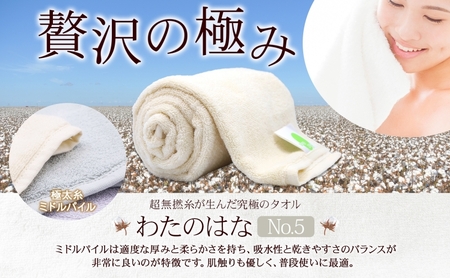 超無撚糸 タオル わたのはな No.5 ラベンダーガーデン ライトパープル 約34×120cm 八分咲き 極太糸 ミドルパイル 日用品 綿100％ 柔らか 軽い ボリューム 吸水 風合い ハーフバスタオル プレゼント ギフト 贈り物 浅野撚糸 送料無料 岐阜県 安八町