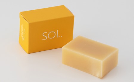 SOL.ハンドメイドフェイスソープNO. 3：Yes 保存料不使用 無着色料 無香料 天然由来 顔用 身体用 国産 茶の実油配合 フレッシュな香り ベルガモット リラックス