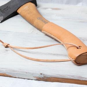 レザーグリップカバーキット（ハスクバーナ３８ｃｍ手斧用・キャンプ斧用） ：キャメル　※斧本体は付属しません　【本革　タンニンなめし　イタリアンレザー】