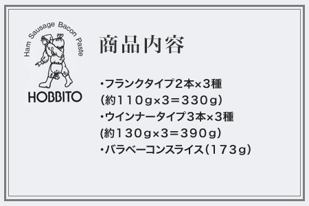 ウィンナー 歩人 6種類のウィンナー・フランクとバラベーコンの詰め合わせＡ[018-17]