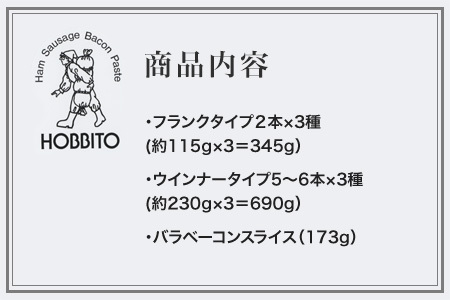 ウィンナー 歩人 ６種類のウィンナー・フランクとバラベーコンの詰め合わせB[024-14]