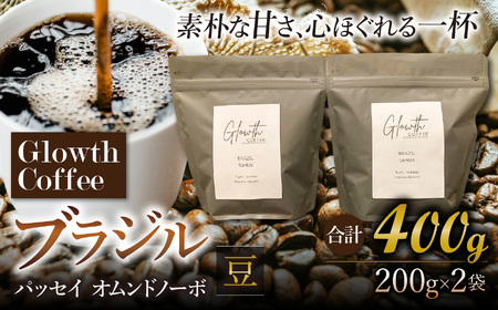 ブラジル パッセイオ ムンドノーボ コーヒー ( 豆 ) 400g ( 200g ×2 )