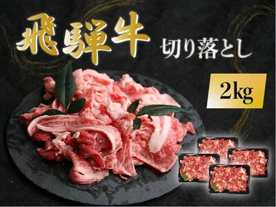 【46012】飛騨牛 肉 切り落とし ２kg 和牛 国産 冷凍 大容量 不揃い たっぷり