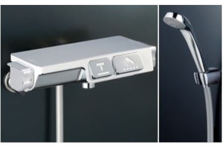 【187001】【KF3070】楽ダスサーモスタット式シャワー水栓（ワンタッチ式）