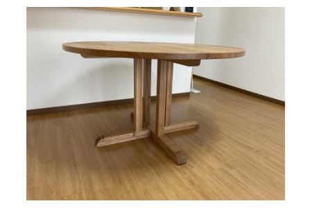 【780001】使いやすく丸い木製のダイニングテーブル「胡桃の円卓」120