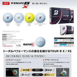 85083WHT】BRIDGESTONE TOUR B X ブリヂストン ゴルフボール「とみぱん