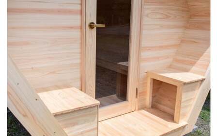  岐阜県産ひのきの六角形サウナ プライベートサウナ バレルサウナ ロウリュ ロウリュウ