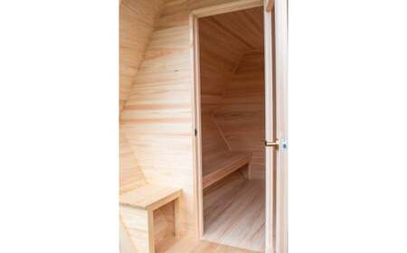  岐阜県産ひのきの六角形サウナ プライベートサウナ バレルサウナ ロウリュ ロウリュウ