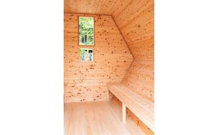 岐阜県産スギの六角形サウナ プライベートサウナ バレルサウナ ロウリュ ロウリュウ