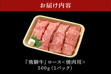 【冷蔵配送】A5飛騨牛ロース焼肉用【500g】着日指定可 牛肉 焼き肉 バーベキュー BBQ 霜降り 黒毛和牛 飛騨牛 おすすめ イチオシ