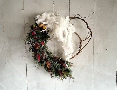八百津の自然を使ったドライフラワーリース 母の日 クリスマス プレゼント リース ドライフラワー 