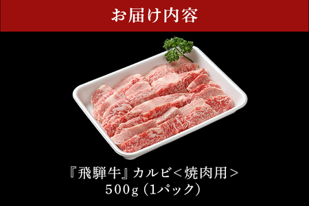 【冷蔵配送】A5飛騨牛カルビー焼肉用【500g】着日指定可 牛肉 焼き肉 バーベキュー BBQ 霜降り 黒毛和牛 飛騨牛 おすすめ イチオシ
