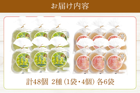 《桃実・マスカットゼリー》48個セット 桃ゼリー ももゼリー ぶどうゼリー おやつにゼリー こんにゃく粉入りゼリー 凍らせてもおいしいゼリー