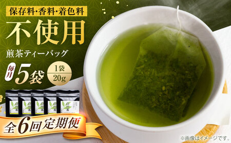 【6回定期便】香る 煎茶 ティーバッグ 5袋セット お茶 国産 岐阜 白川町 / 菊之園[AWAG006]