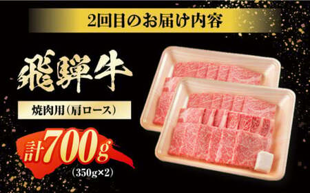 【3回定期便】 特選 飛騨牛 肩ロース 毎月700g / 白川町 / 浅井商店[AWBJ009]