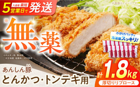 豚肉 リブロース とんかつ・トンテキ用 計1.8kg 白川町 / 藤井ファーム[AWAF068]