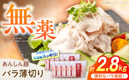 豚肉 バラ薄切り 2.8kg 豚肉スライス / 藤井ファーム[AWAF039]