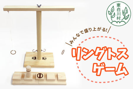 みんなで盛り上がる！ リングトスゲーム フック 木のおもちゃ 東濃桧