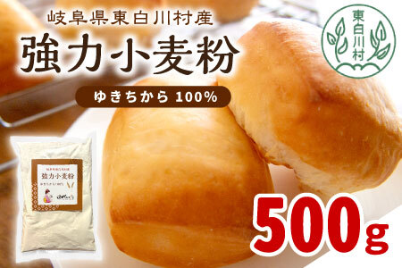 強力小麦粉 ゆきちから 500g 岐阜県 東白川村産 小麦 国産 お取り寄せ 強力粉 小麦粉