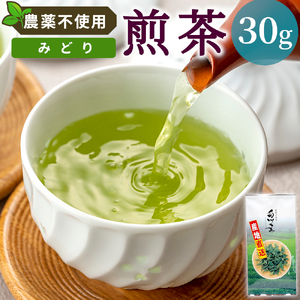 農薬不使用！煎茶 みどり30g 常磐園 みどり 日本茶 緑茶 煎茶 茶葉 お茶 白川茶 美濃白川茶 農薬不使用栽培茶 一番茶 春摘み お試し 岐阜県 東白川村 お取り寄せ