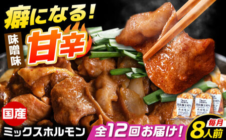 【12回定期便】 「元祖みたけとんちゃん」 昔ながらのミックスホルモン 4袋（8人前） / モツ もつ レバー ホルモン / 御嵩町 / 藤よし[AVAA090] 10,950円