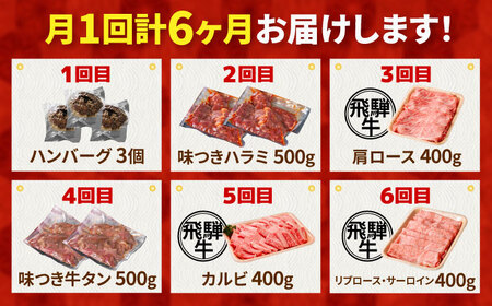 【6回定期便】馬力家セレクト 食卓ごちそう便 (お二人様向けコース) / ハンバーグ 牛タン 肉 詰め合わせ セット 飛騨牛 御嵩町 / 馬力家[AVBO072]