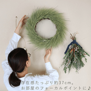 富良野 花七曜 北海道産麦のリース◆ ドライフラワーリース 