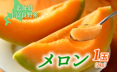 【令和8年産】北海道 上富良野 町産 「 ふらの メロン 」 大玉 秀品  1玉 約 2kg 以上 赤肉 メロン 産地直送 富良野 フルーツ 果物類 フルーツ メロン赤肉 