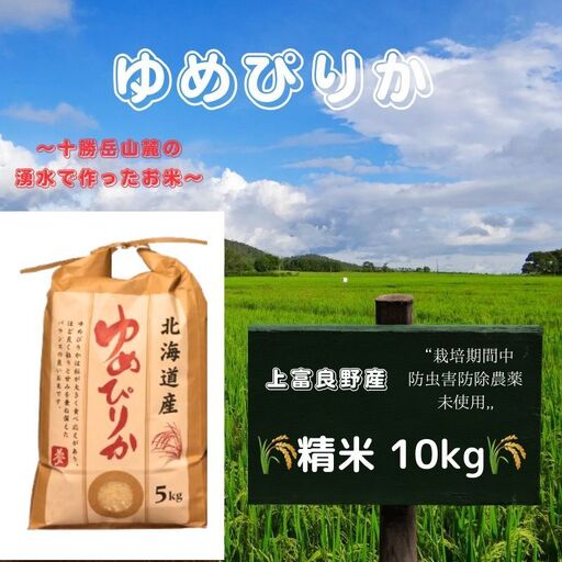 【令和7年産】北海道 上富良野産「 ゆめぴりか 」特別栽培 白米 10kg お米 日用品 ライス 食べ物 ストック 常備品 北海道産 おにぎり お弁当