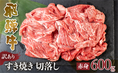 訳あり 飛騨牛 すき焼き用 切落し 600g 切り落とし すき焼き 赤身 肉 牛肉 お肉 和牛 冷凍 岐阜県 部位お任せ 形 不揃い 国産 ブランド牛 17000円 [S544]