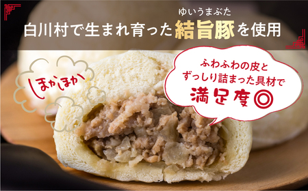訳あり 結旨豚 豚まん 5個入り 国産豚使用 肉まん 豚まんじゅう ぶたまん 中華まん ゆいうまぶた 簡易包装 白川村 結旨豚 ブランド豚 おやつ 総菜 簡単 6000円 [S915] 